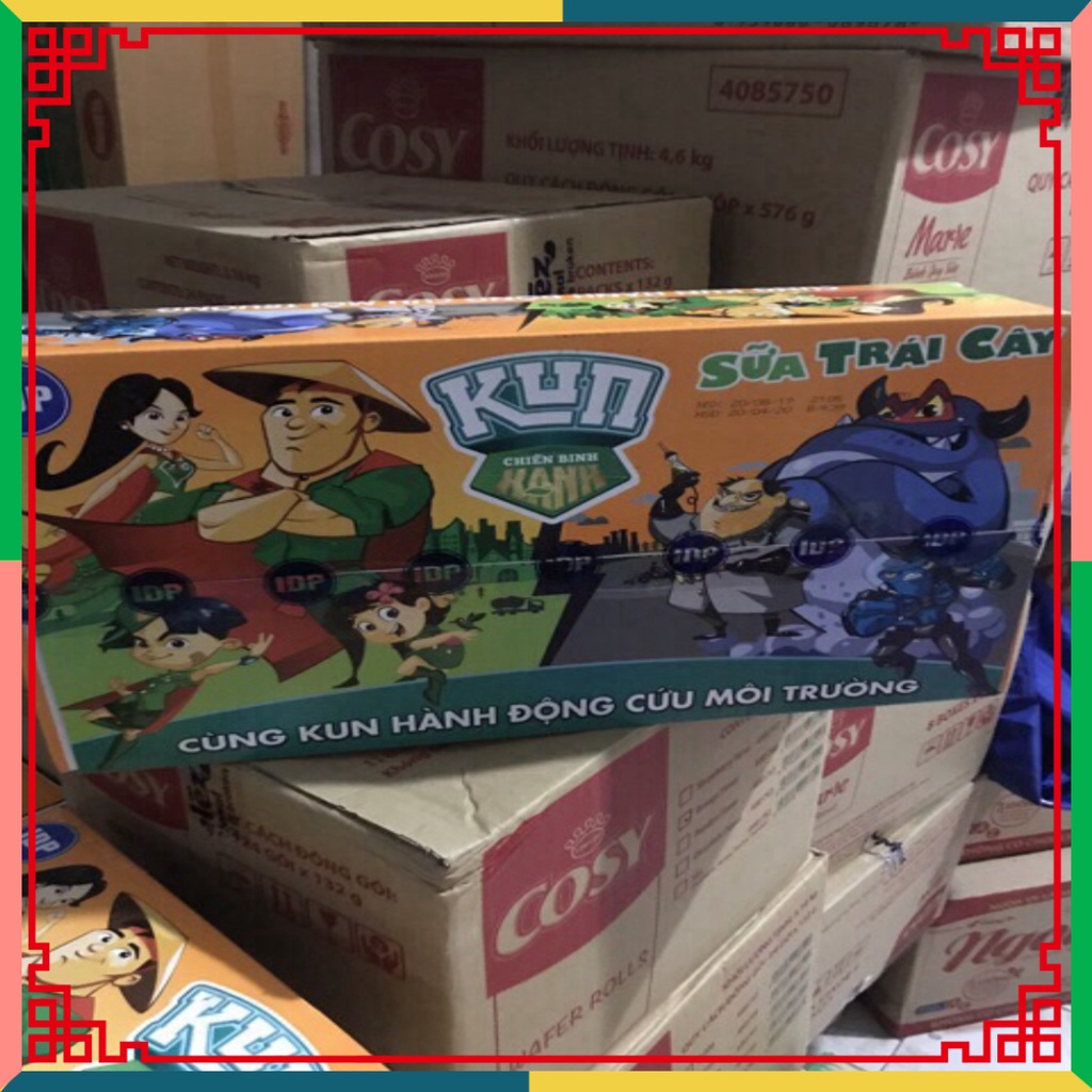 Thùng sữa hoa quả Lif Kun hoa trái cam/Dâu 48 hộp x 110ml ( Đại lý Ngọc Toản)