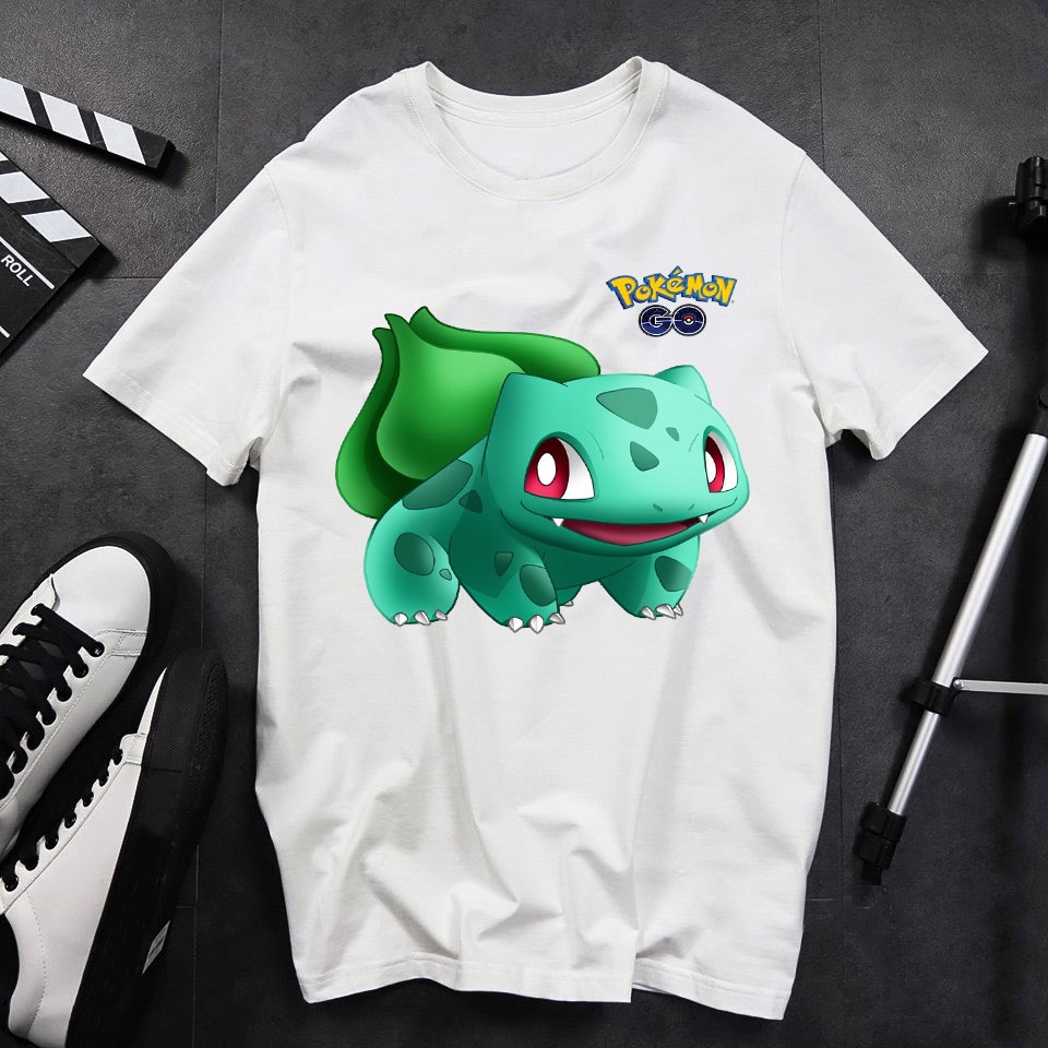 Áo thun unisex nam nữ form rộng in hình pika pika poke mon dễ thương chất vải mềm mịn co dãn tốt