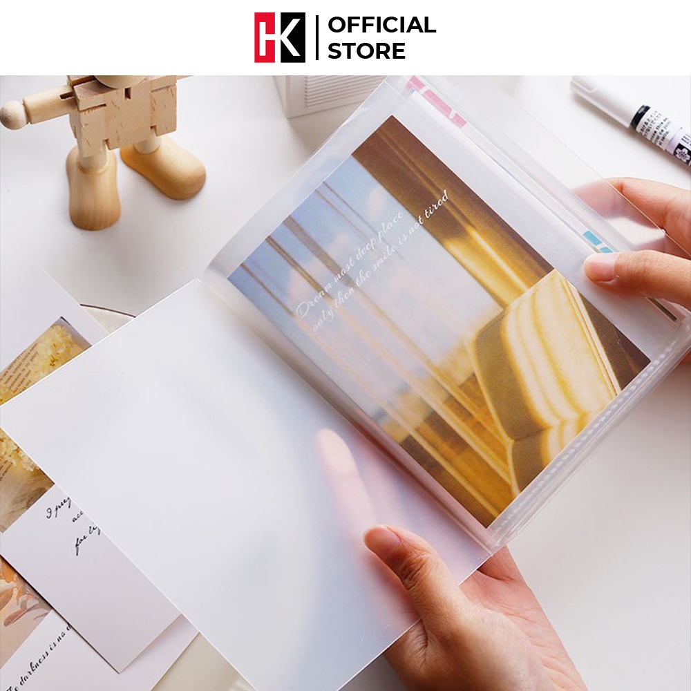 Sổ đựng sticker, album đựng ảnh size A6 40 tờ, bìa nhựa dẻo
