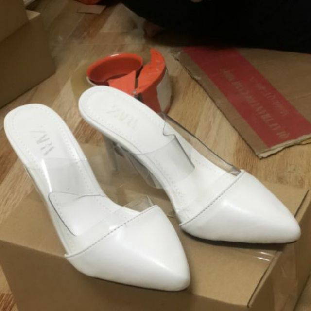 Mặc gì đẹp: Thời trang với  Giày Guốc Cao Gót Công Sở Quai Trong Mika Gót Nhọn _H59
