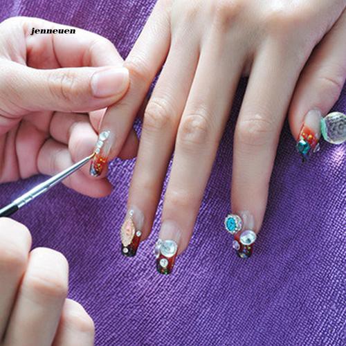 Bộ 12 cọ sơn gel UV trang trí móng tay cán gỗ đầu cọ bằng sợi nylon tiện dụng