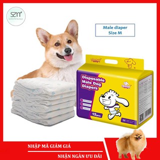 5 cái Bỉm cho chó mèo đực Sumiho công nghệ Ý (nhiều Size) tã bỉm cho chó mèo thú cưng