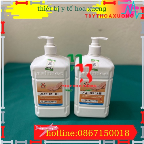 Thùng 20 Chai Nước Rửa Tay Khô Sát Khuẩn ASIRUB Chai 500ml