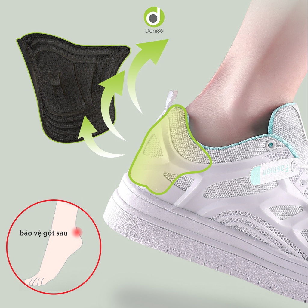 Lót giày thể thao 4D bảo vệ gót sau, chống tuột gót và giảm size giày bị rộng - doni86 - PK176