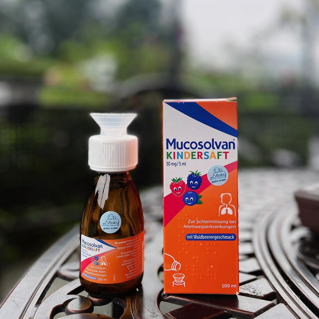 Siro Mucosolvan Nội Địa Đức - Giảm ho đờm cho bé từ sơ sinh