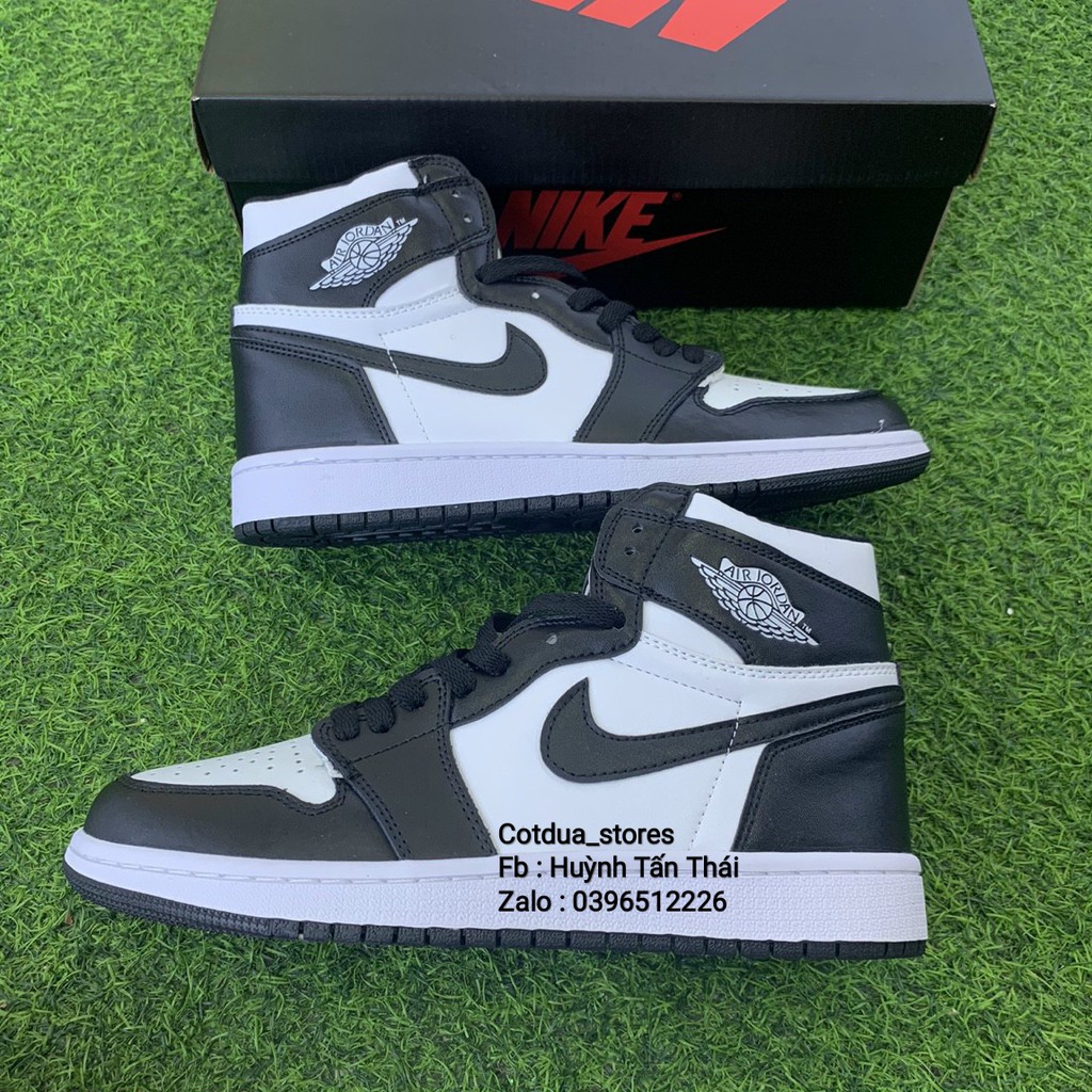 Giầy N,ike Jordan cổ cao đen trắng chuẩn 1:1 chất lượng ( full phụ kiện + free ship) | BigBuy360 - bigbuy360.vn