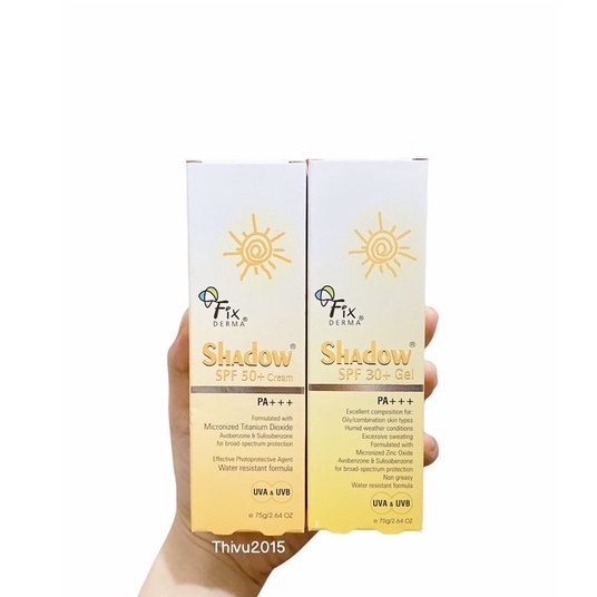 Kem chống nắng Fixderma Shadow SPF50 spf 30 cho mọi loại da - Phân Phối Chính ThứcThi Vũ