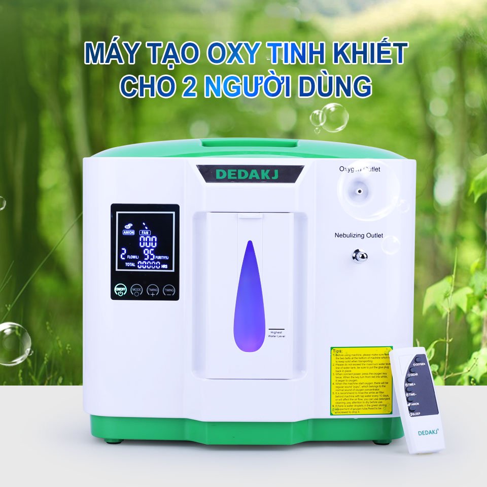 🍀🍀MÁY TẠO OXY DEDAKJ CHO 2 NGƯỜI DÙNG 9L