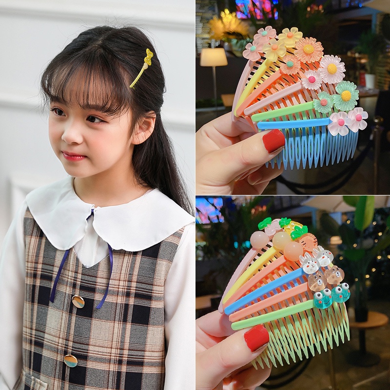Kẹp Tóc Mái Nhỏ Hình Động Vật Hoạt Hình Dễ Thương Cho Bé Gái Màu Hồng Đậm