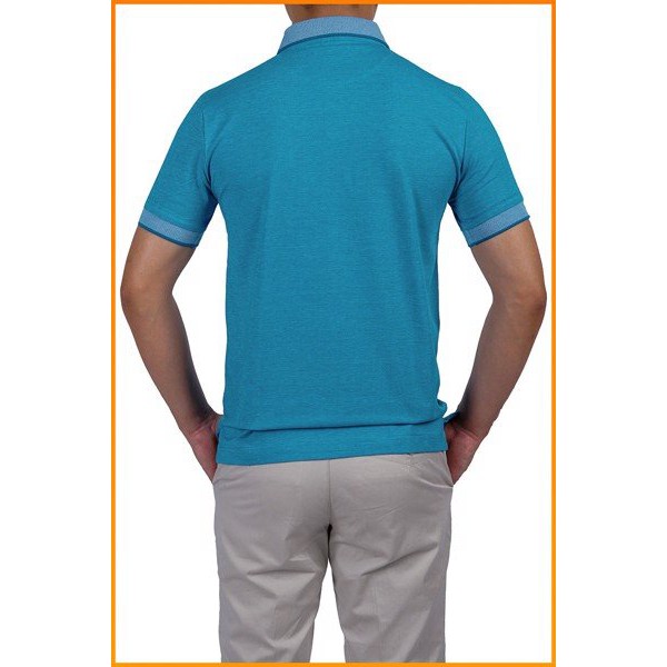 Áo thun nam có cổ Merriman chất liệu cotton thoáng mát mã THMTS031-TEAL