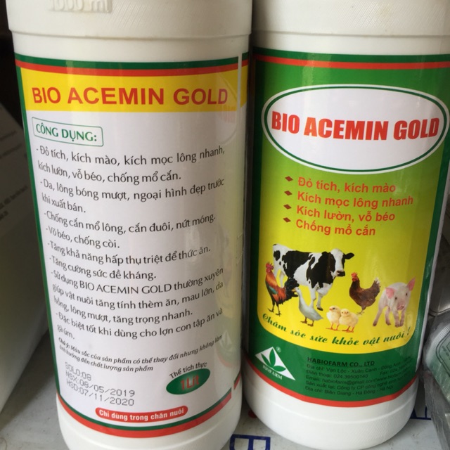 Bio acimin gold- đỏ tích, kích mào, kích mọc lông