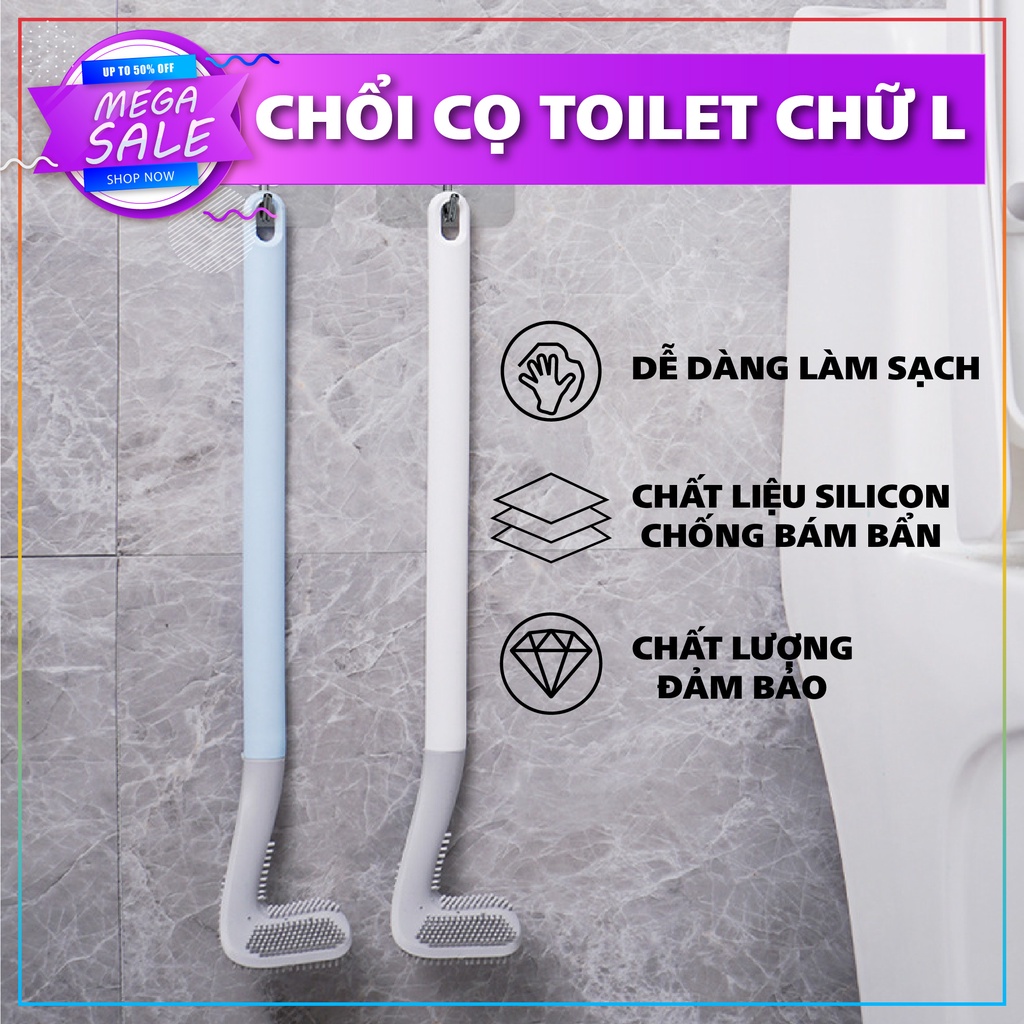 Chổi Cọ Toilet Thông Minh SILICON Hình Chữ L