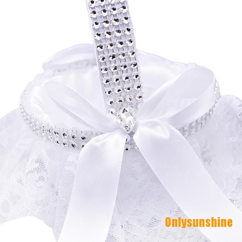 Giỏ đựng hoa trang trí cho lễ cưới đáng yêu xinh xắn