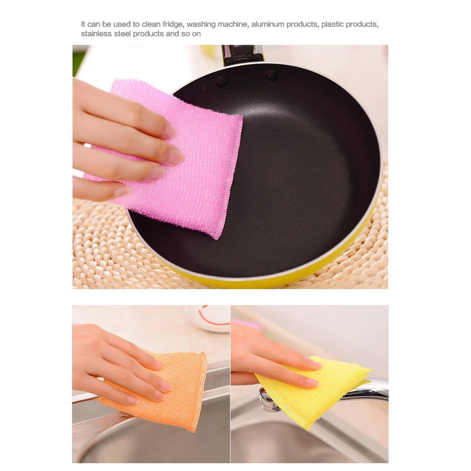 Set 4 miếng vải không dính dùng để lau chùi chén dĩa