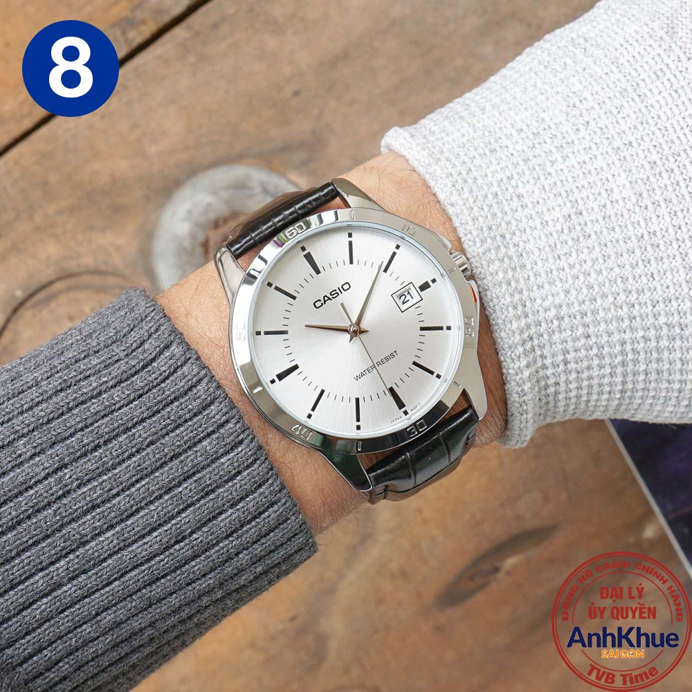 Đồng hồ nam dây da Casio chính hãng Anh Khuê MTP-V004 Series (41mm)
