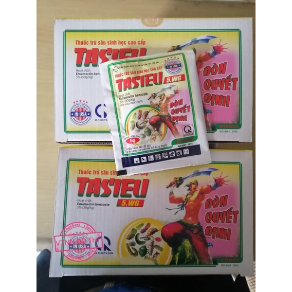 Combo 50 gói Tatsieu 5 wg phòng trừ các loại sâu xanh, sâu cuốn lá, nhện, trĩ..