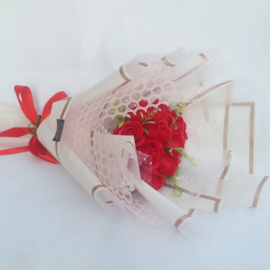 Hoa Hồng Sáp-bó hoa 9 bông thể hiện tình yêu vĩnh cửu,trao yêu thương đặc biệt đến người đặc biệt gửi gắm qua bó hoa sáp