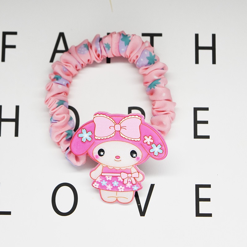 Dây Cột Tóc Sanrio Dạ Quang Dễ Thương Cho Bé Gái