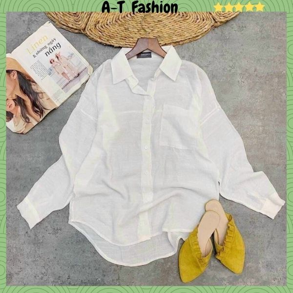 Áo sơ mi nữ công sở ❤️FREESHIP❤️ Áo kiểu nữ chất đũi nhật xịn mịn mềm đẹp như hình thời trang cá tính A-T Fashion - SMN1