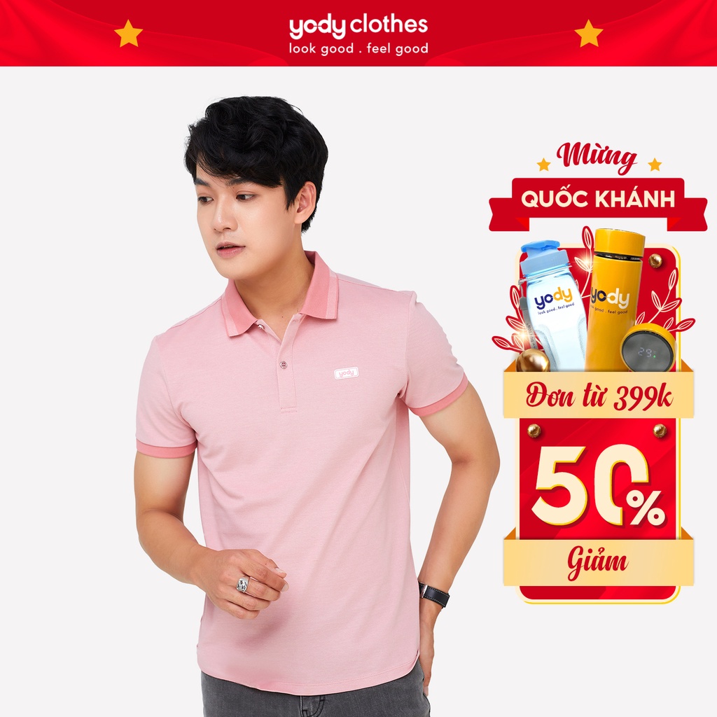 Áo thun polo nam YODY cổ bẻ vải cá sấu cotton cao cấp thoáng mát bigsize