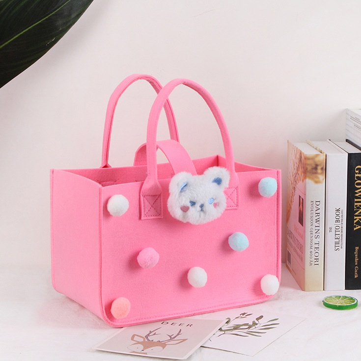 Túi xách JASMIN NOIR chất liệu nỉ họa tiết hoạt hình nhiều kiểu tùy chọn thiết kế thời trang cho nữ