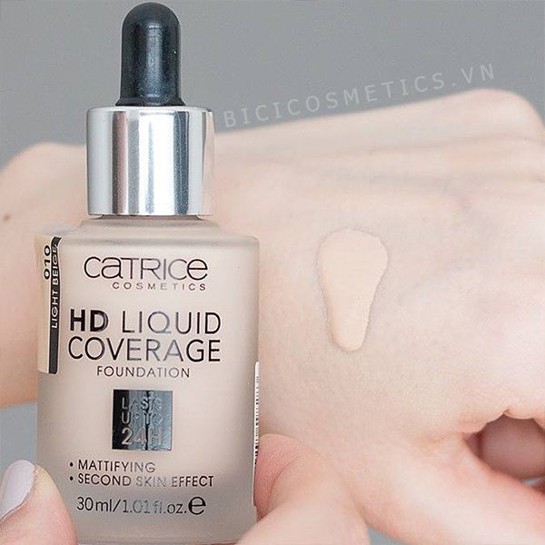 Kem Nền CATRICE HD LIQUID COVERAGE FOUNDATION Tone 010 Và 020