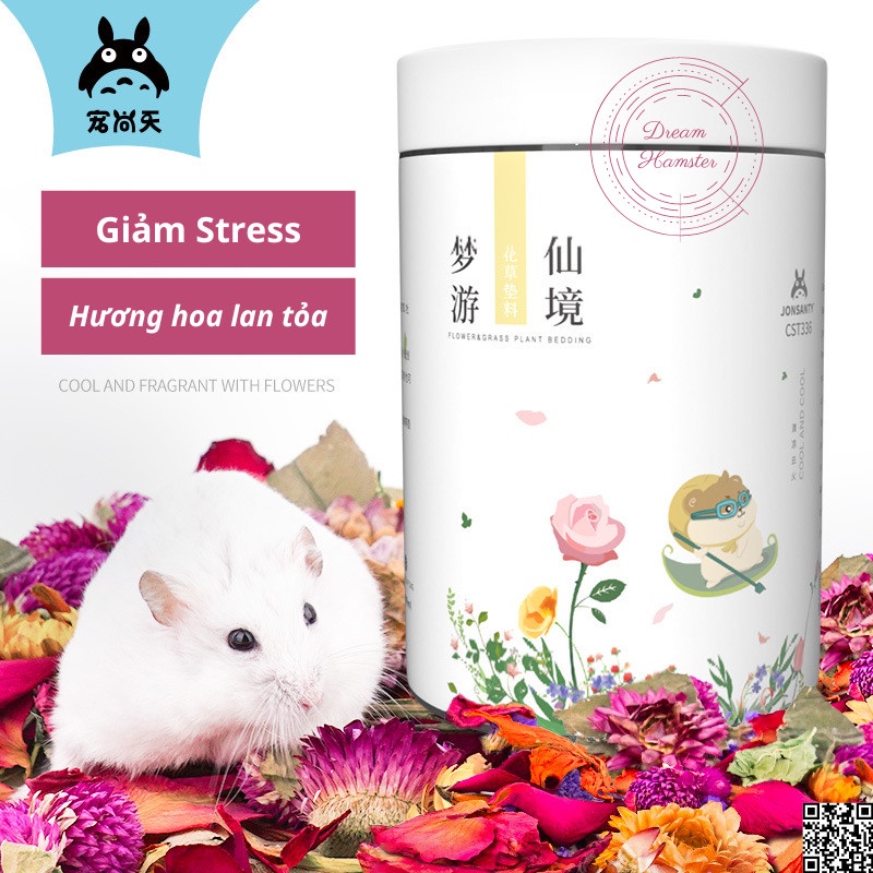 Hoa khô lót chuồng cho thú cưng giải nhiệt, giảm stress Jonsanty 1200ml