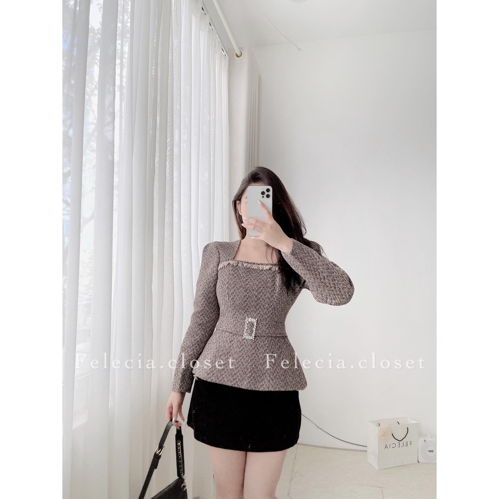 Áo Dạ Peblum Kèm Đai