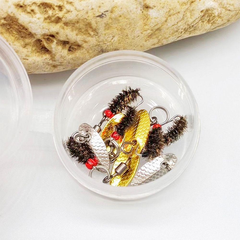 MUVAKO Set 8 Mồi Câu Cá Giả Hình Côn Trùng Thiết Kế Xoay Vòng Tiện Dụng