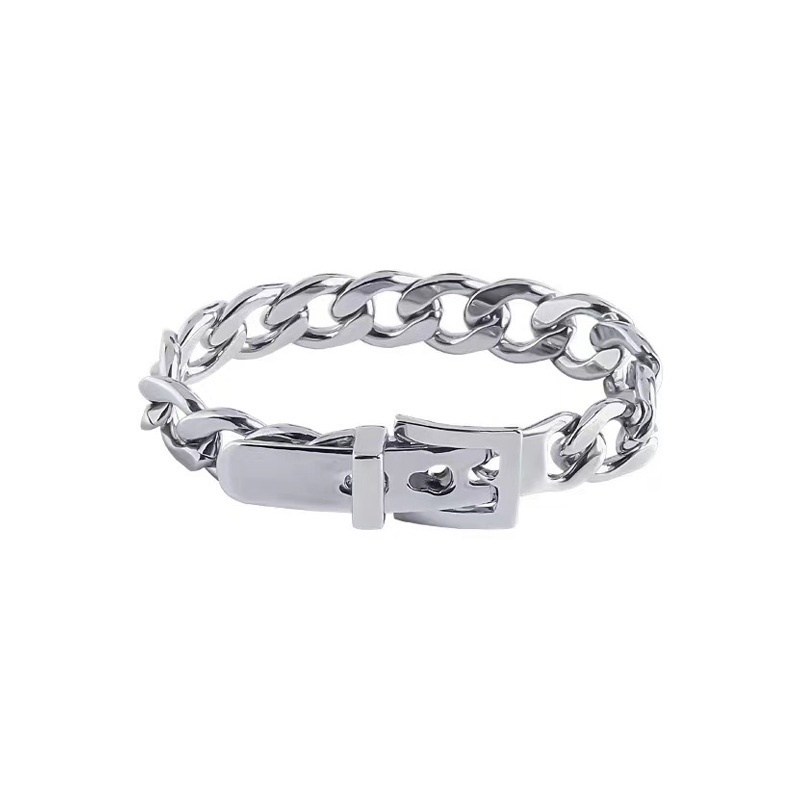 Vòng tay dây xích dày dặn phong cách punk hip hop thời trang cá tính