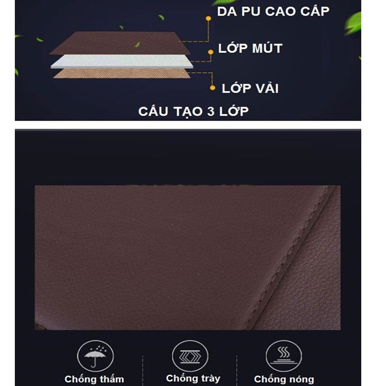 Túi đựng đồ treo sau ghế ô tô, xe hơi làm bằng da cao cấp sản phẩm phù hợp với hầu hết các dòng xe ô tô