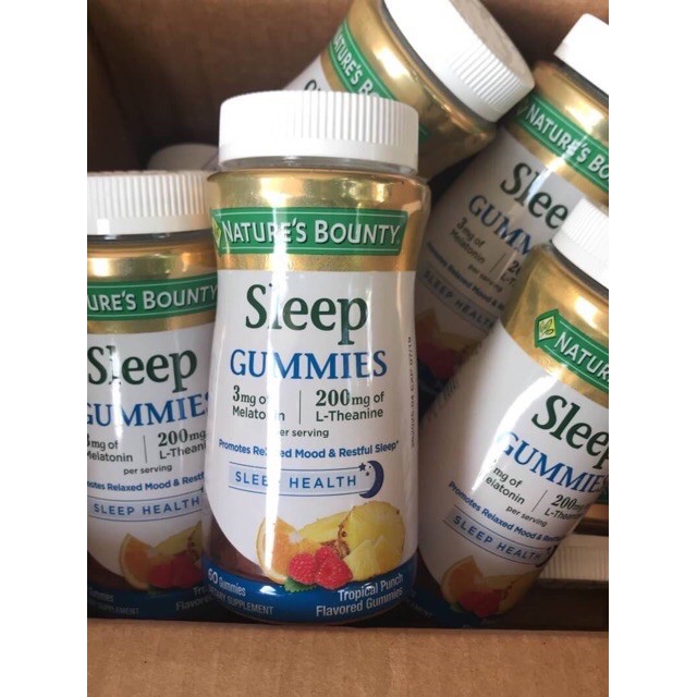 [BILL CHÍNH HÃNG] Kẹo Dẻo Giúp Ngủ Ngon Nature's Bounty Sleep Gummies Hương Trái Cây