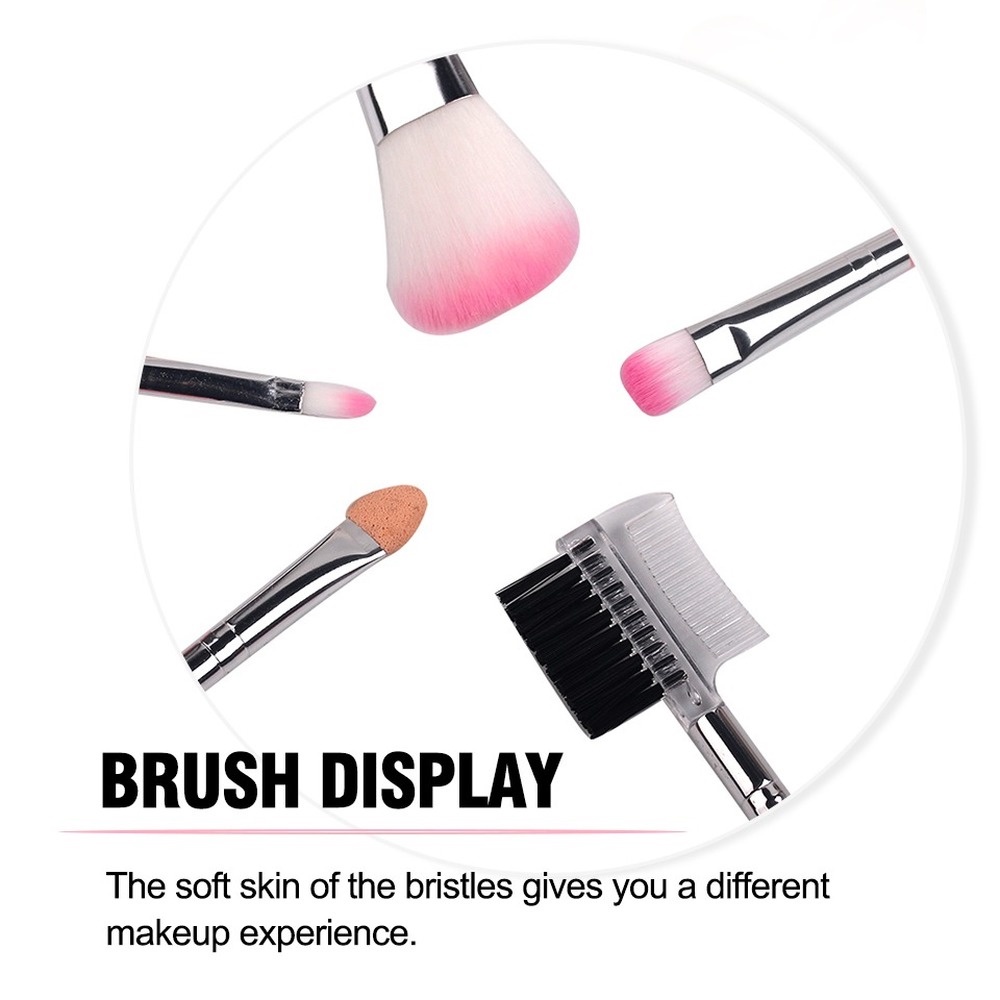 Set 5 Cọ Trang Điểm Phấn Mắt / Kem Nền / Má Hồng Làm Đẹp Tiện Dụng