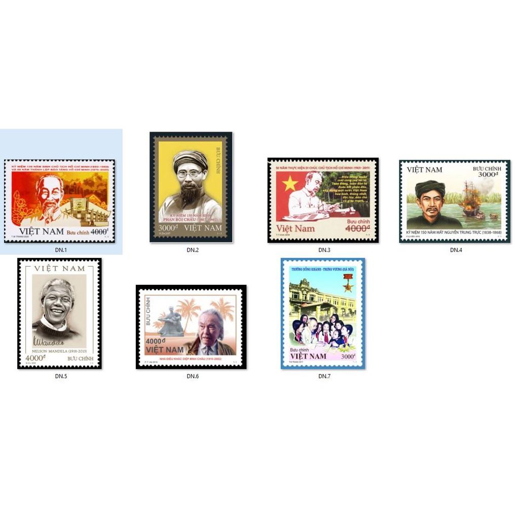 P2. Tem bưu chính sưu tầm  - Stamp -   - Phần 2: Danh nhân