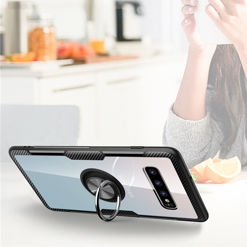 Topewon Ốp Điện Thoại Bằng Silicon Mềm Viền Cứng Cho Samsung Galaxy S10 S9 Note 9 10 Plus