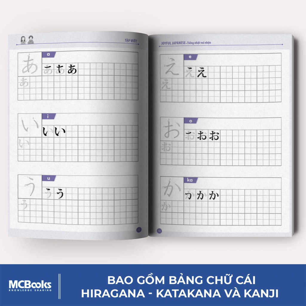 Sách - Joyful Japanese - Tiếng Nhật Vui Nhộn Phần Tập Viết - Dành Cho Người Mới Bắt Đầu