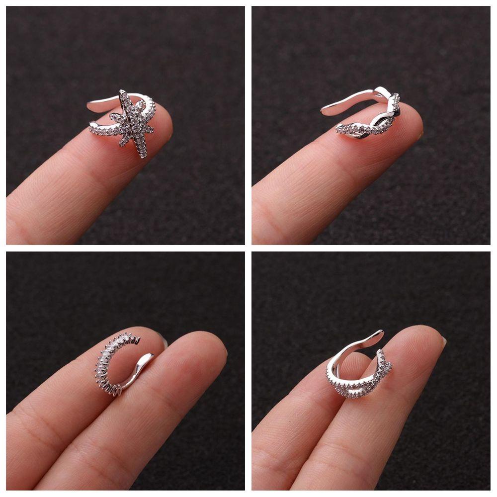 NIUYOU Khuyên Vành Tai Đính Đá CZ Thời Trang Dự Tiệc Cho Nam Và Nữ
