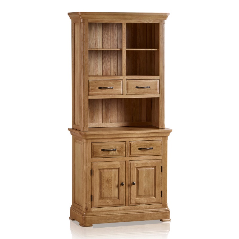 Tủ bếp cao 2 cánh để chén dĩa đồ dùng IBIE Canterbury gỗ sồi màu tự nhiên