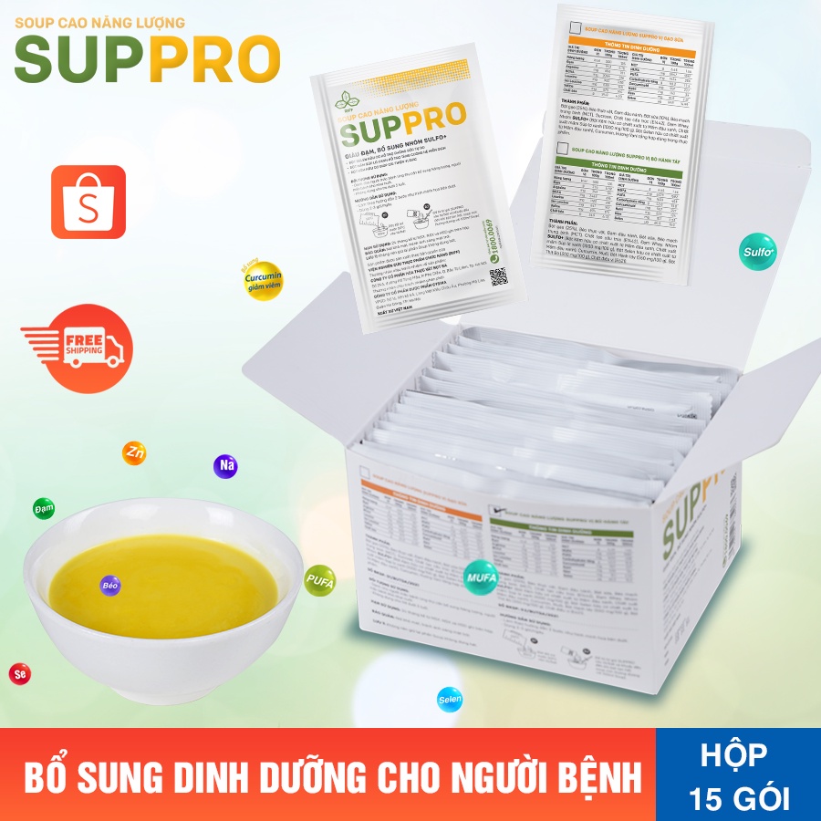 SUPPRO Soup cao năng lượng cho người kém ăn, người mới ốm dậy, người ung thư, người bị tiểu đường, ăn chay