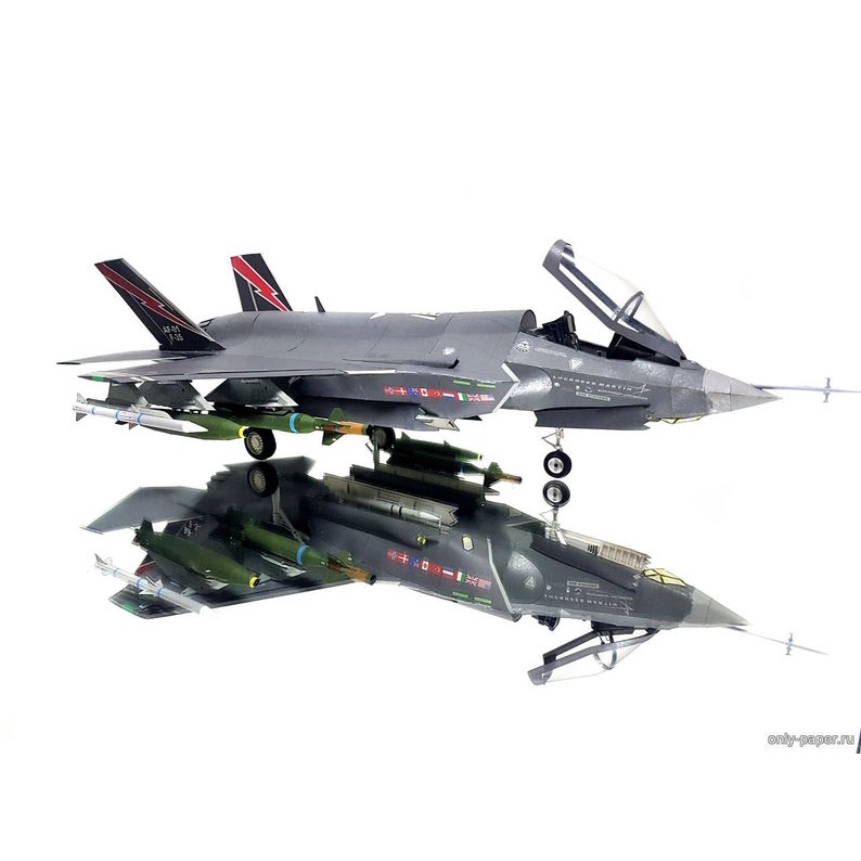 Bộ kit mô hình giấy 3D Máy bay 
F-35 Lightning II Attack Fighter