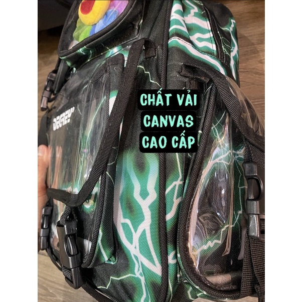 Balo Degrey Thunder Green Blue Backpack 2810 Clothes Shop Balo Degrey Đi Học Sấm Sét Xanh Ulzzang Unisex