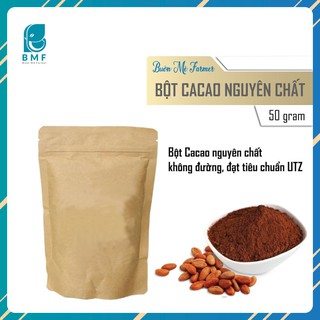 Bột Cacao nguyên chất không đường 50 gram, bột Cacao đạt tiêu chuẩn UTZ, đảm bảo an toàn thực phẩm