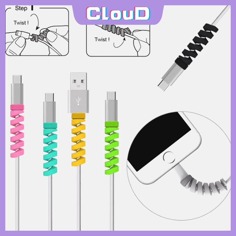 Dụng Cụ Quấn Bảo Vệ Dây Cáp Sạc USB / Điện Thoại Tiện Lợi