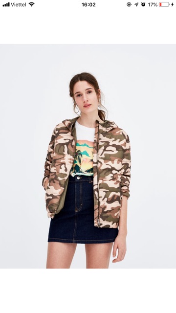 Áo phao mỏng Pull and Bear chính hãng