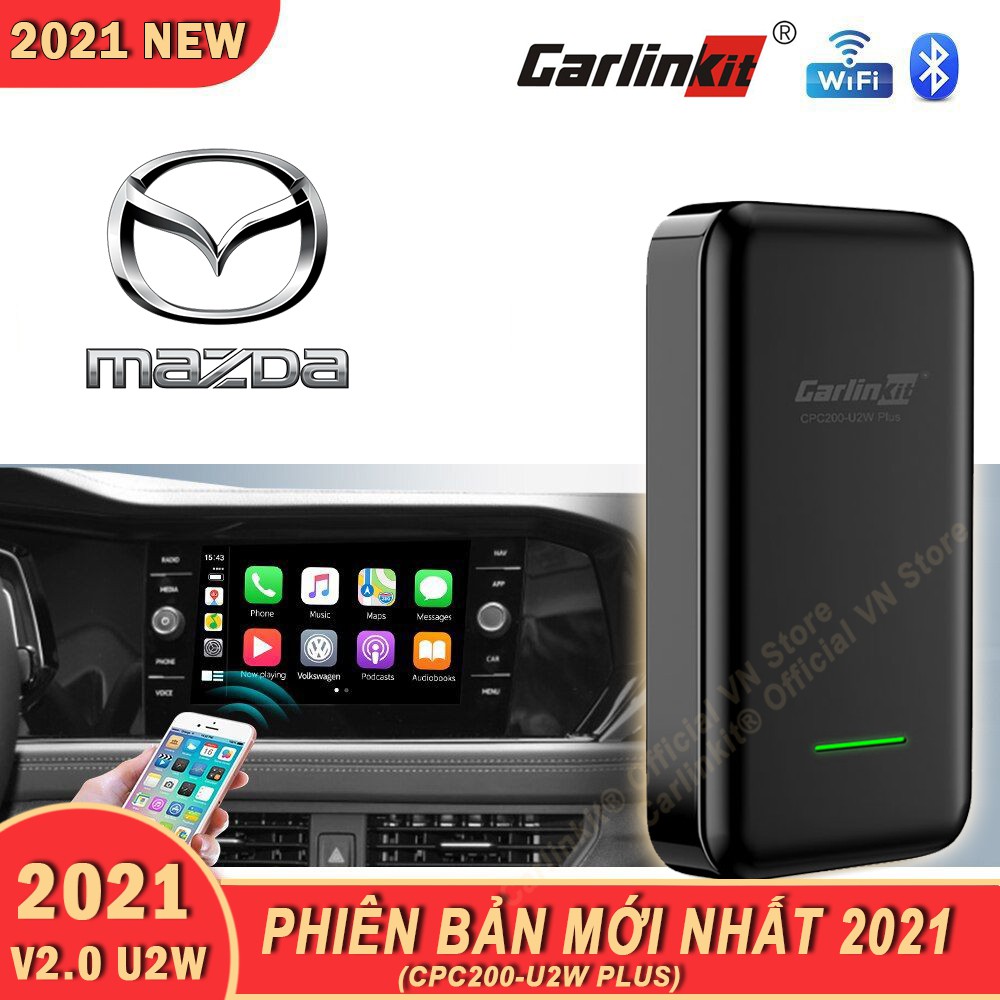 Mazda - Carlinkit 3.0 U2W Plus (2021 NEW) -Bộ Adapter chuyển đổi Apple Carplay có dây sang Apple Carplay không dây