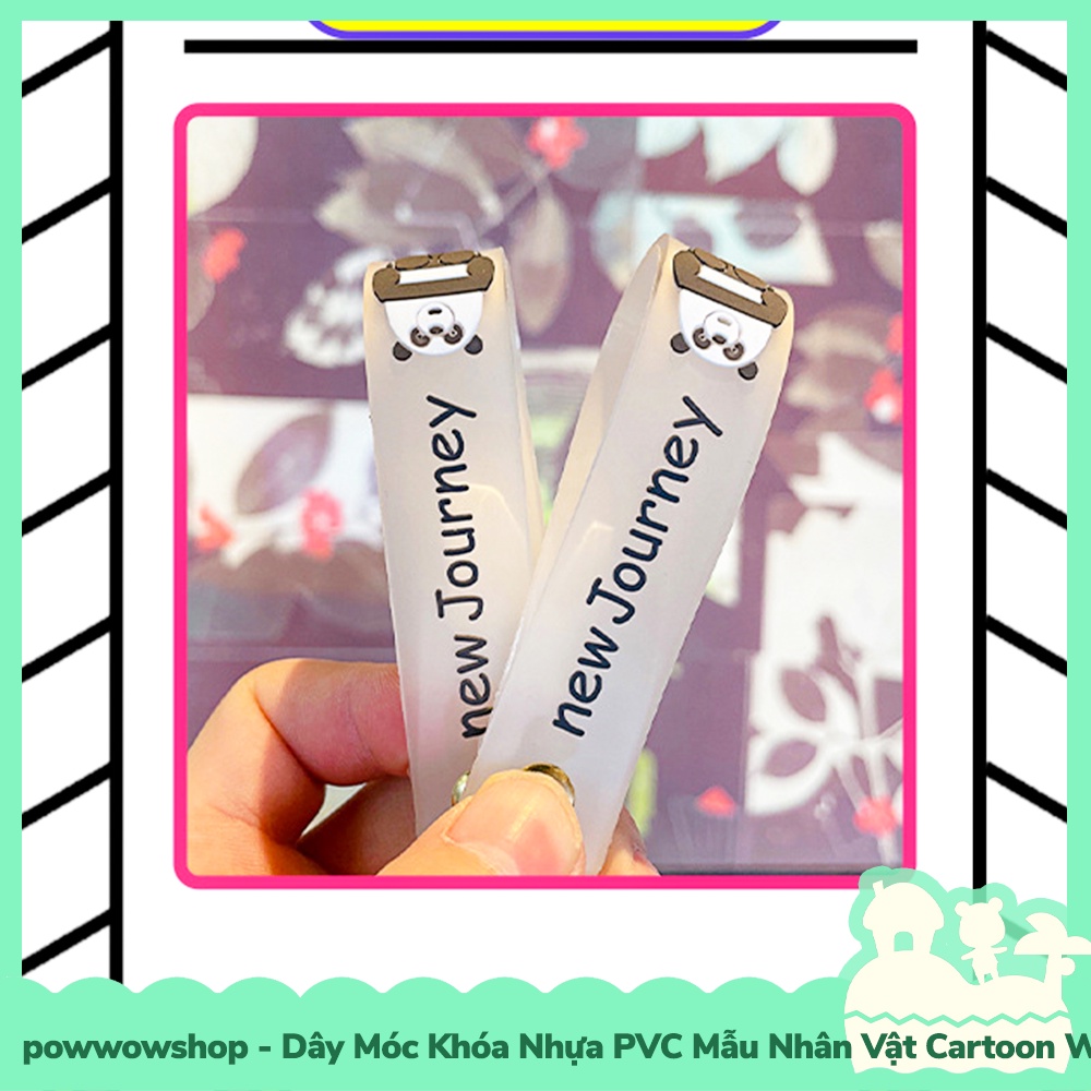 [Sẵn VN - Hỏa Tốc] Dây Móc Khóa Nhựa PVC + Gel Silica Mẫu Nhân Vật Hoạt Hình Cartoon We Bare Bear