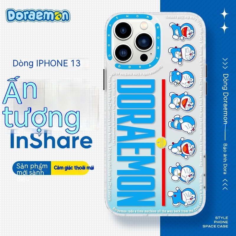 Ốp Điện Thoại Họa Tiết Doraemon Bảo Vệ Cho iPhone 13