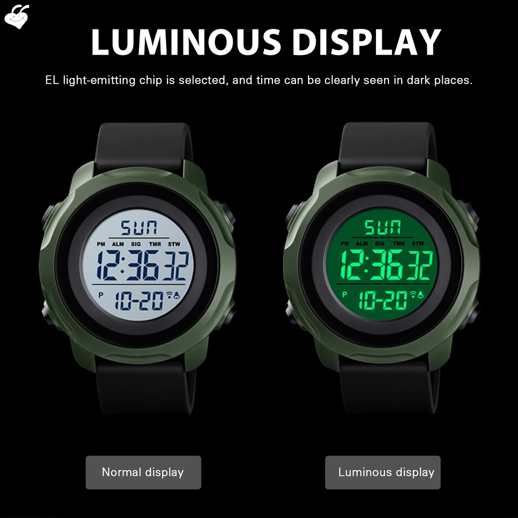 Đồng Hồ Đeo Tay Điện Tử Dây Da PU Chống Nước Phát Sáng Cho Bé Trai Gái
