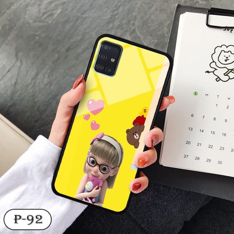 Ốp lưng kính 3D Samsung A51/ A71- hình cute