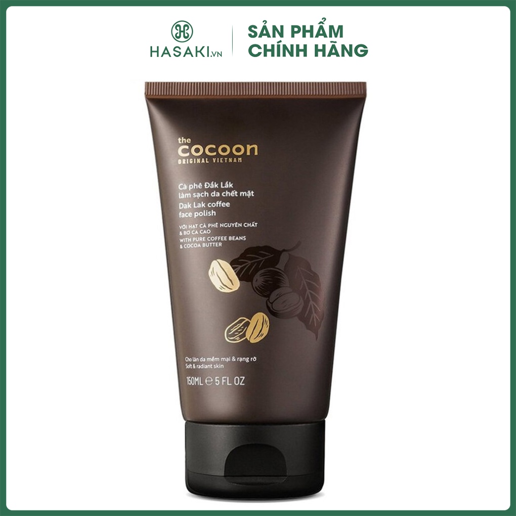 Tẩy Tế Bào Chết Da Mặt Cocoon Cà Phê Đắk Lắk 150ml Hasaki Sản phẩm chính hãng